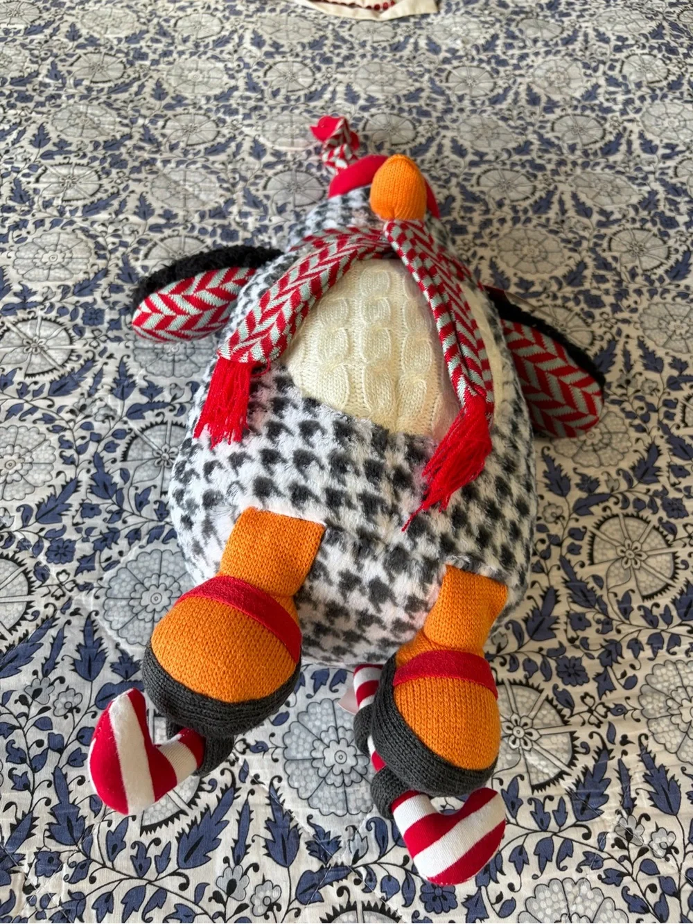 Vintage NWT Pier 1 Imports Christmas Plush Penguin Totter